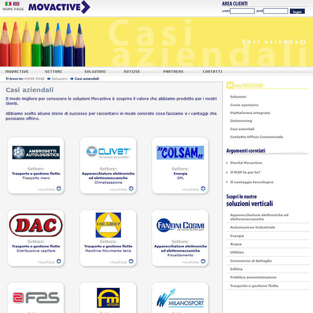 Sito Web - MOVACTIVE SPA - Servizi di telegestione e telecontrollo